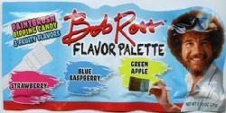 BOB ROSS -  FLAVOR PALETTE - 3 FLAVORS CANDY POWDER WITH DIPPING CANDY