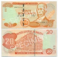 BOLIVIA -  20 BOLIVIANOS 2015 (UNC) 244