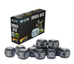 BOLT ACTION -  ORDERS DICE - BLACK (12)