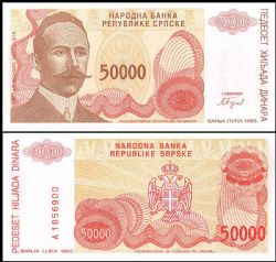 BOSNIA & HERZEGOVINA -  50 000 DINARA 1993 (UNC) 153