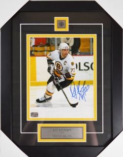 BOSTON BRUINS -  RAYMOND BOURQUE AUTOGRAPHED FRAME PHOTO (8