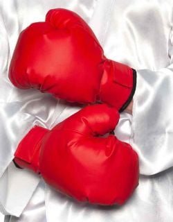 BOXERS -  BOXING GLOVES - RED (ADULT)