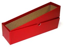 BOXES FOR COINS WITH 2X2 -  SINGLE ROW 2X2 RED BOX (9 1/2