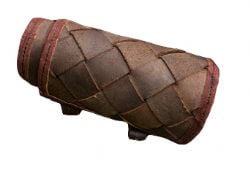 BRACERS -  LEATHER BRACERS READY FOR BATTLE - BROWN (MEDIUM)