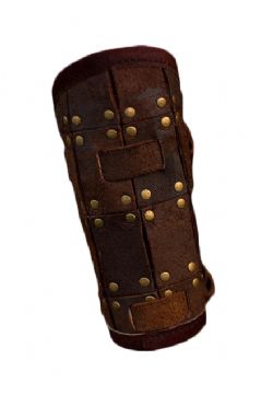 BRACERS -  LEATHER BRACERS READY FOR BATTLE - BROWN (SMALL)