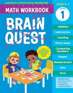 BRAIN QUEST MATH WORKBOOK -  1ST GRADE (ENGLISH V.)