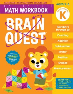 BRAIN QUEST MATH WORKBOOK -  KINDERGARTEN (ENGLISH V.)