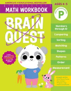 BRAIN QUEST MATH WORKBOOK -  PRE-KINDERGARTEN (ENGLISH V.)