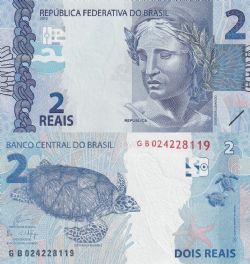 BRAZIL -  2 REAIS 2010 (2019) (UNC) 252E
