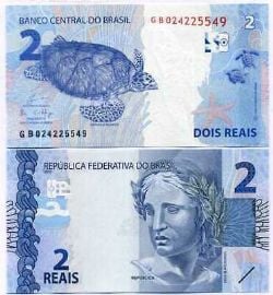 BRAZIL -  2 REAIS 2010 (UNC)