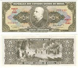 BRAZIL -  5 CRUZEIROS - NO DATE (UNC)