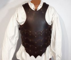 BREASTPLATES -  DRAGON LEATHER ARMOR - BROWN