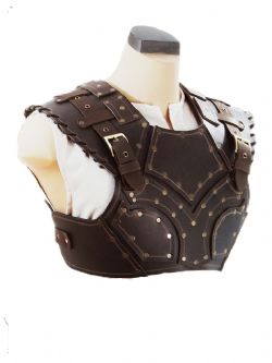 BREASTPLATES -  SCOUNDREL'S LEATHER ARMOR (TORSO ONLY) - BROWN (LARGE)