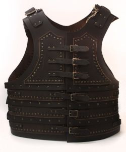 BREASTPLATES -  STAGE LEATHER ARMOR - BROWN