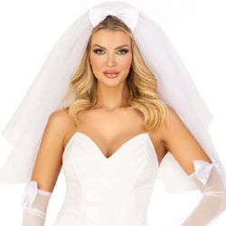 BRIDAL VEIL WITH BOW (ADULT)