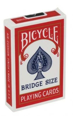 BRIDGE SIZE PLAYING CARDS -  BICYCLE - RED