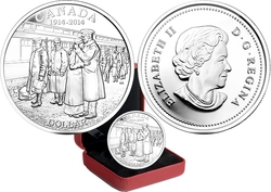 BRILLIANT DOLLARS -  100TH ANNIVERSARY OF THE DECLARATION OF THE FIRST WORLD WAR -  2014 CANADIAN COINS