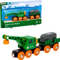 BRIOWORLD -  CLEVER CRANE WAGON -  FARM
