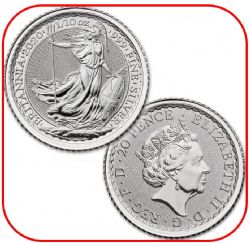 BRITANNIA -  BRITANNIA - 1/10 OUNCE FINE SILVER COIN -  GREAT BRITAIN COINS