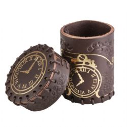 BROWN STEAMPUNK LEATHER DICE CUP