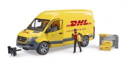 BRUDER -  MB SPRINTER DHL WITH DRIVER AND ACCESSORY