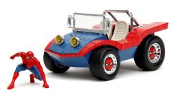BUGGY -  DUNE BUGGY 1/24 WITH SPIDER-MAN FIGURINE - RED AND BLUE WITH GRAPHICS -  MARVEL SPIDER-MAN