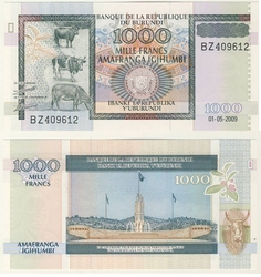 BURUNDI -  1000 FRANCS 2009 (UNC) 46