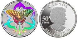 BUTTERFLIES OF CANADA -  CANADIAN TIGER SWALLOWTAIL -  2004 CANADIAN COINS 01