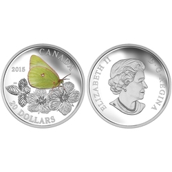 BUTTERFLIES OF CANADA -  COLIAS GIGANTEA -  2015 CANADIAN COINS 03