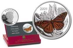 BUTTERFLIES OF CANADA -  MONARCH -  2005 CANADIAN COINS 03