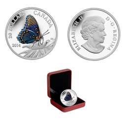 BUTTERFLIES OF CANADA -  RED-SPOTTED PURPLE -  2014 CANADIAN COINS 02