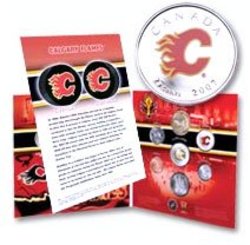 CALGARY FLAMES -  CALGARY FLAMES GIFT SET -  2007 CANADIAN COINS