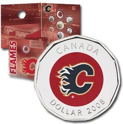 CALGARY FLAMES -  CALGARY FLAMES GIFT SET -  2008 CANADIAN COINS