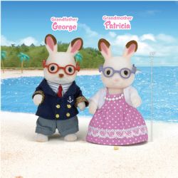 CALICO CRITTERS -  CHOCOLATE RABBIT GRANDPARENTS