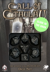 CALL OF CTHULHU -  DICE SET - GLOW IN THE DARK -  Q-WORKSHOP