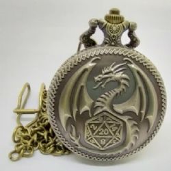 CANA-DICE -  METAL POCKET DICE CASE WITH POLYHEDRAL MINI-KIT: GOLDEN DRAGON IN A BLACK SUEDECLOTH POUCH -  RPG DICE