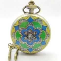 CANA-DICE -  METAL POCKET DICE CASE WITH POLYHEDRAL MINI-KIT: SPRING ANCESTRAL DIAMONDS IN A BLACK SUEDECLOTH POUCH -  RPG DICE