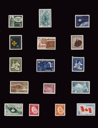 CANADA -  1965-1966 COMPLETE YEARS SET, 16 USED STAMPS