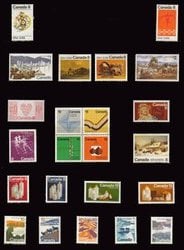 CANADA -  1972 COMPLETE YEAR SET, 23 USED STAMPS