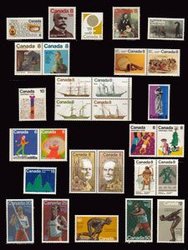 CANADA -  1975 COMPLETE YEAR SET, 29 USED STAMPS