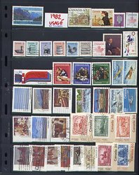 CANADA -  1982 COMPLETE YEAR SET, 41 USED STAMPS