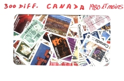 CANADA -  300 ASSORTED STAMPS - CANADA - PRE-1980