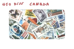 CANADA -  450 ASSORTED STAMPS - CANADA
