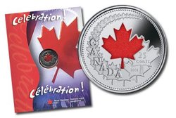 CANADA DAY -  2004 CANADA DAY 25-CENT COLOURED COIN -  2004 CANADIAN COINS 06