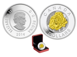CANADA'S FAVOURITE FLOWERS -  ROSE -  2014 CANADIAN COINS 02