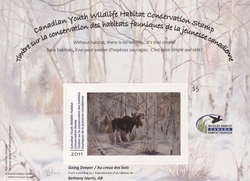 CANADA'S WILDLIFE STAMPS -  2011 CANADIAN YOUTH WILDLIFE HABITAT CONSERVATION STAMP