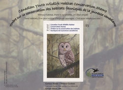 CANADA'S WILDLIFE STAMPS -  2012 CANADIAN YOUTH WILDLIFE HABITAT CONSERVATION STAMP