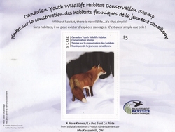 CANADA'S WILDLIFE STAMPS -  2013 CANADIAN YOUTH WILDLIFE HABITAT CONSERVATION STAMP