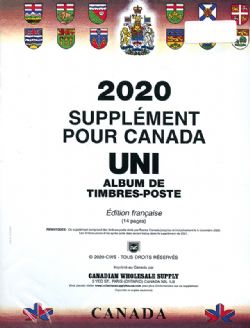 CANADA UNI -  2020 SUPPLEMENT (FRENCH) (WITHOUT MOUNTS)
