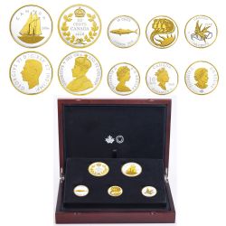 CANADIAN COIN'S HISTORY -  LEGACY OF THE DIME - SET OF 5 COINS -  2018 CANADIAN COINS 02